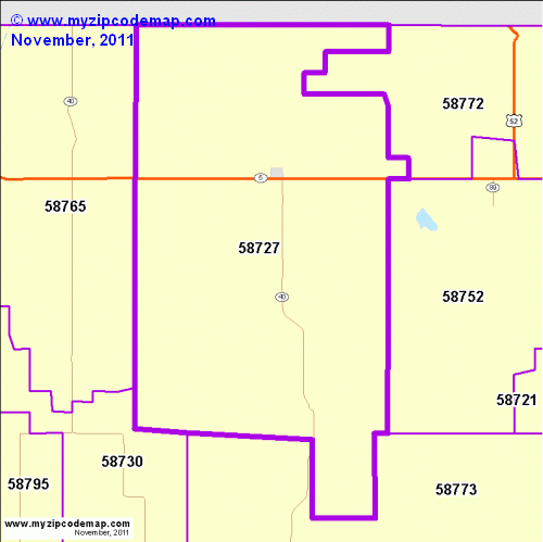 map of 58727
