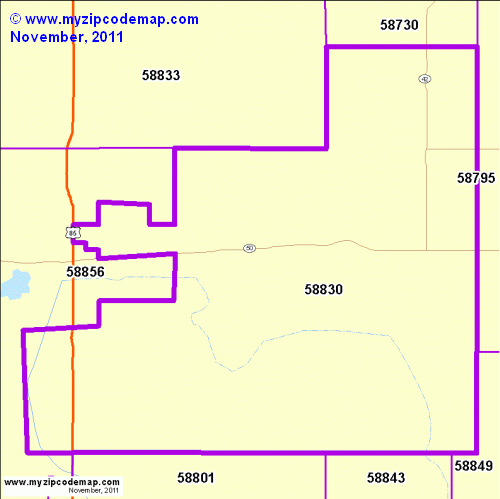 map of 58830