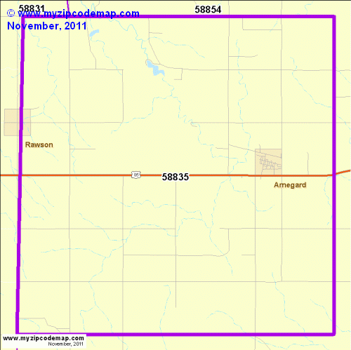 map of 58835