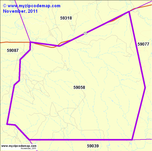 map of 59058