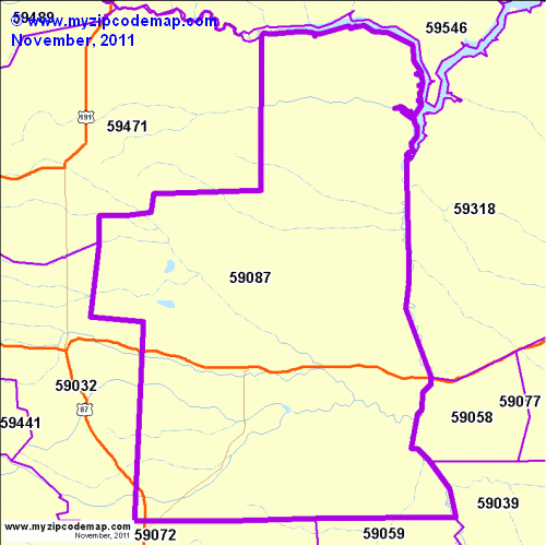 map of 59087