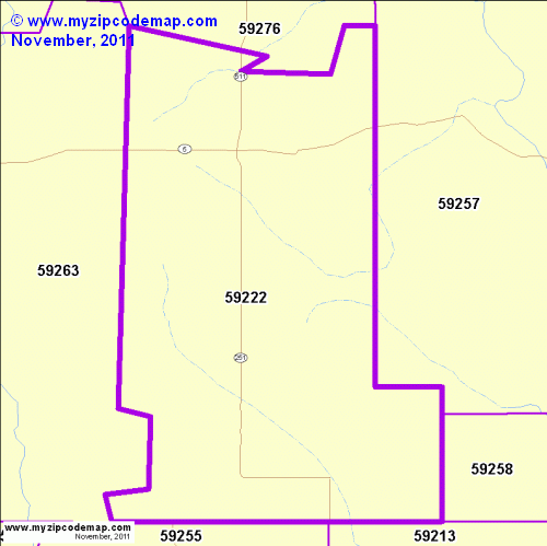 map of 59222