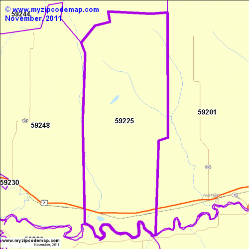 map of 59225
