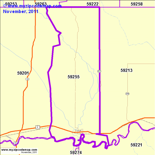 map of 59255
