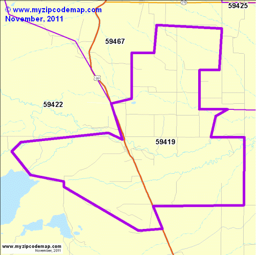 map of 59419