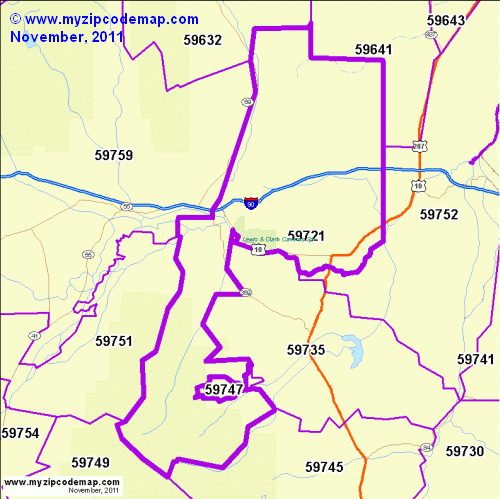 map of 59721