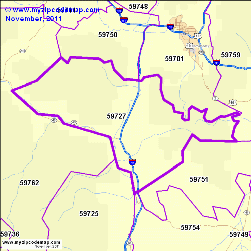 map of 59727