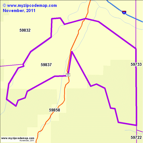 map of 59837