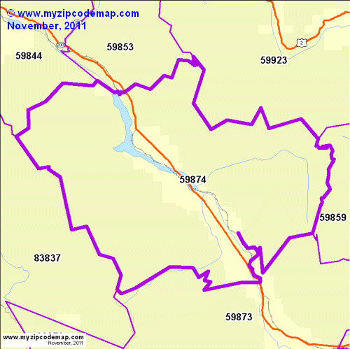 map of 59874
