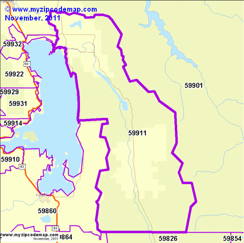 map of 59911