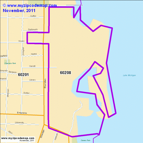 map of 60208