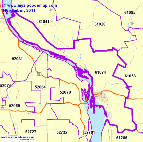map of 61074