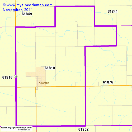 map of 61810