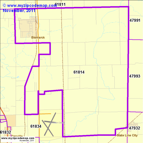 map of 61814
