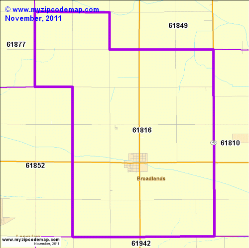 map of 61816