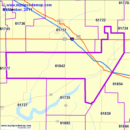 map of 61842