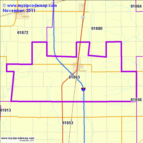 map of 61863