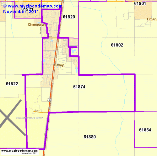 map of 61874