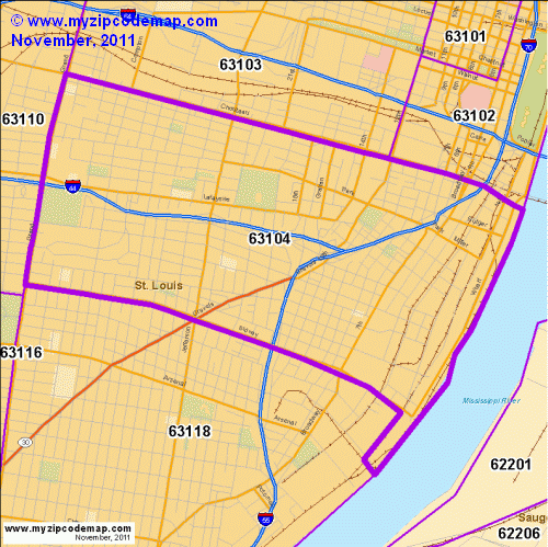 map of 63104