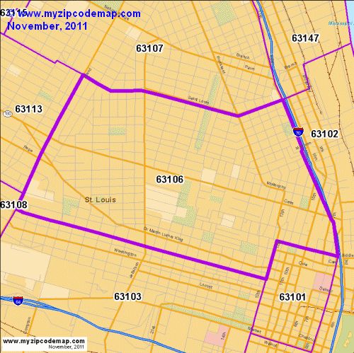 map of 63106