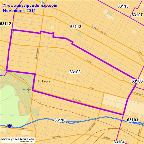 map of 63108