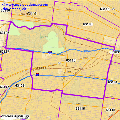map of 63110