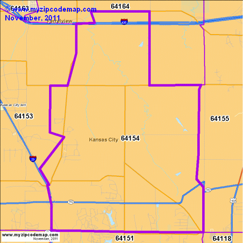 map of 64154