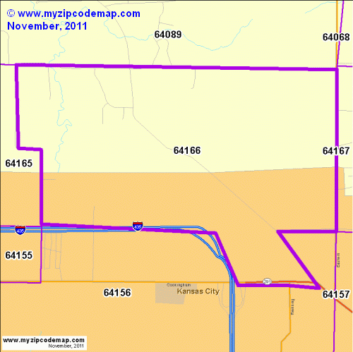map of 64166
