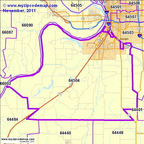 map of 64504