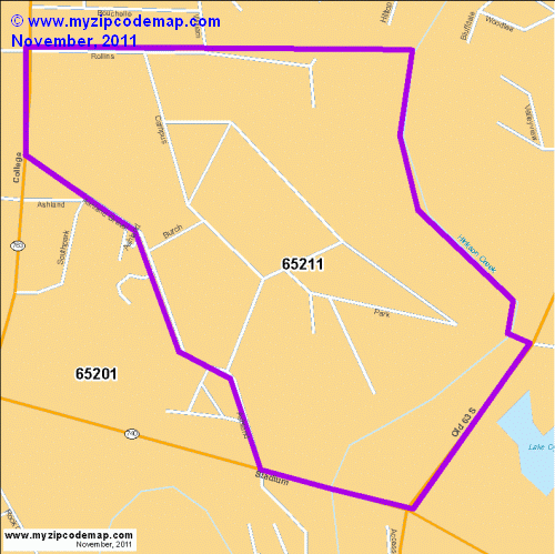 map of 65211
