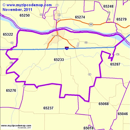map of 65233