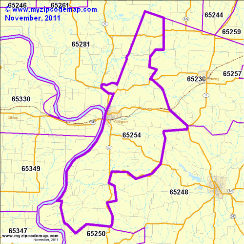 map of 65254