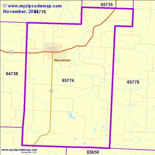 map of 65774