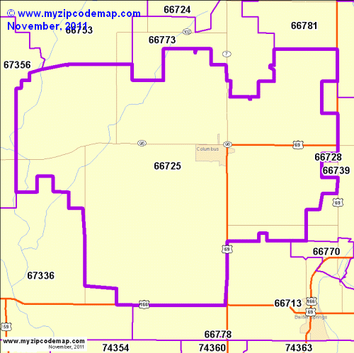 map of 66725