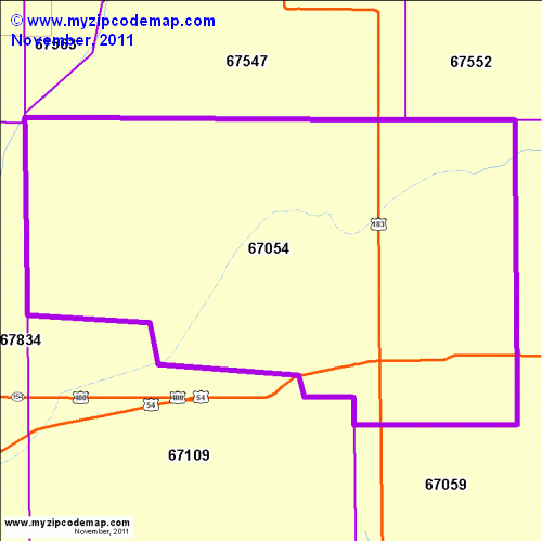 map of 67054