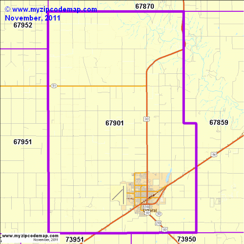 map of 67901
