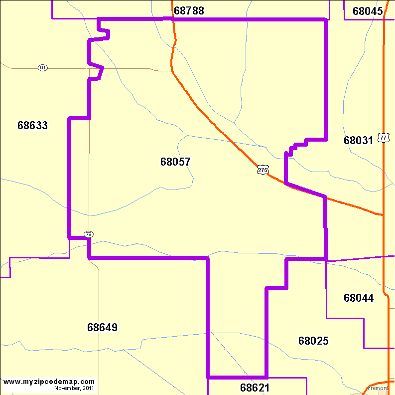 map of 68057