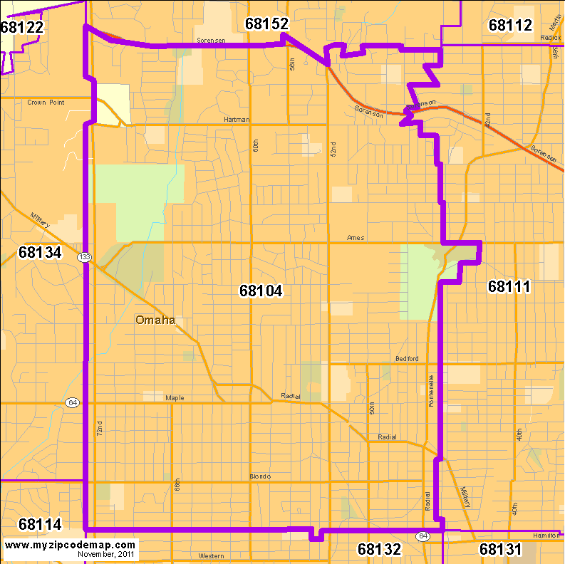 map of 68104