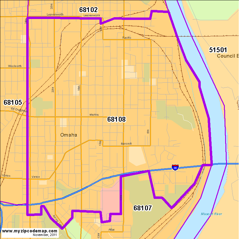 map of 68108