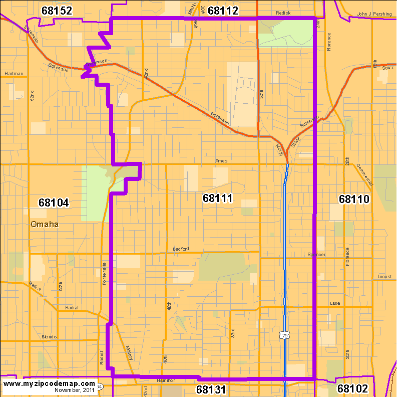 map of 68111