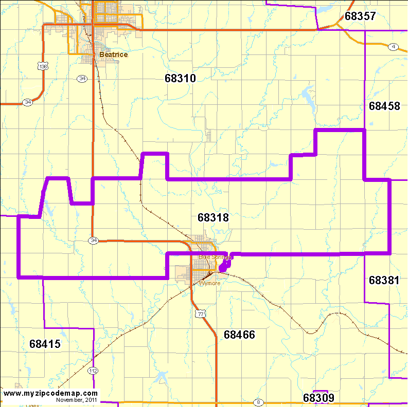 map of 68318