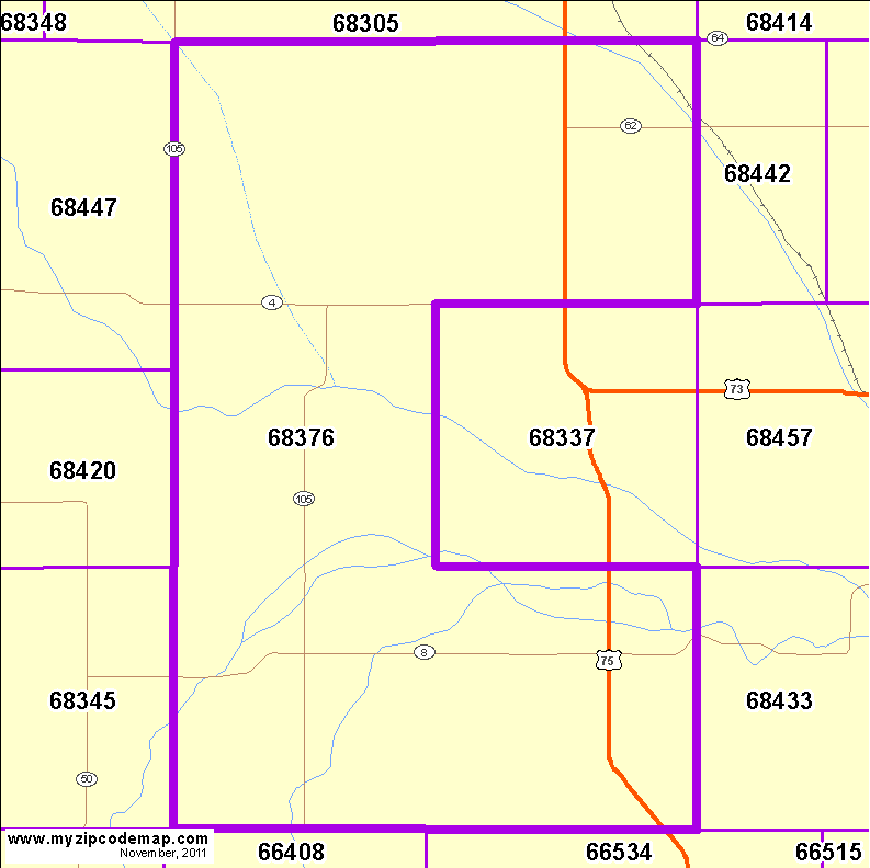 map of 68376