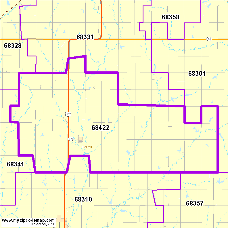 map of 68422