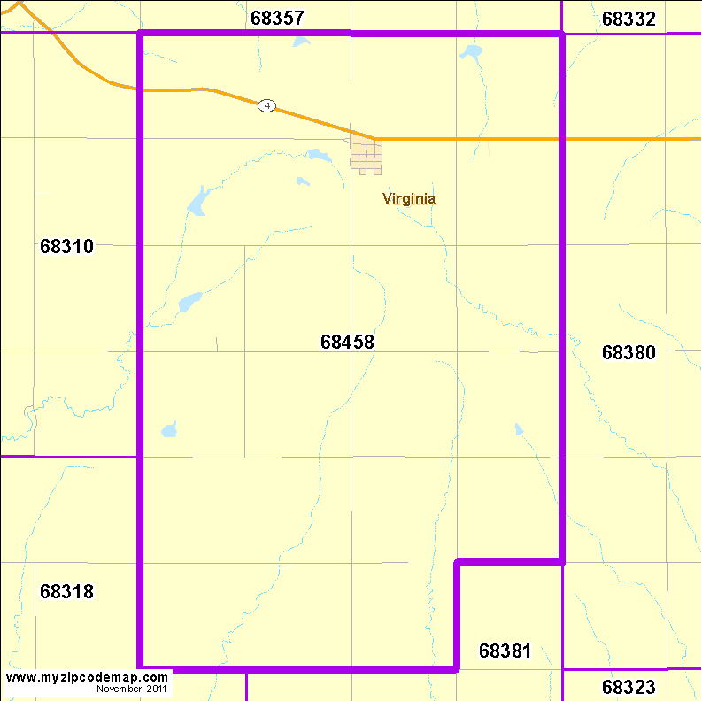 map of 68458