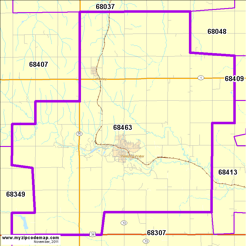map of 68463