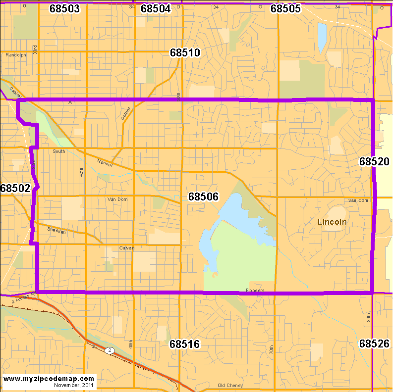 map of 68506