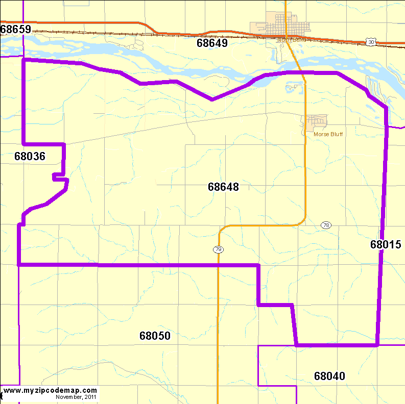 map of 68648