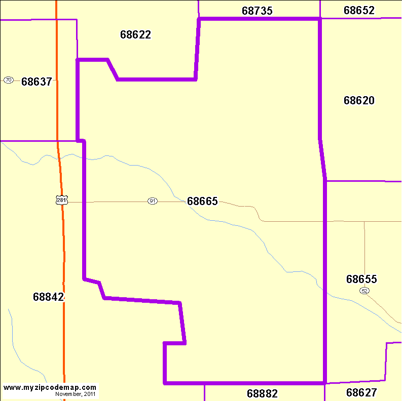 map of 68665