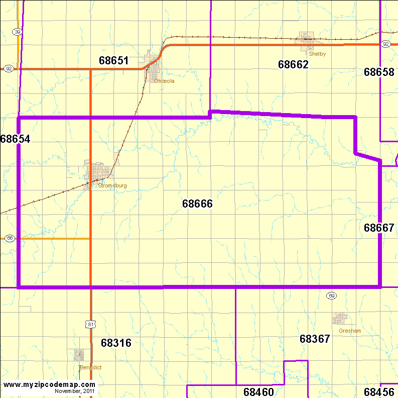 map of 68666