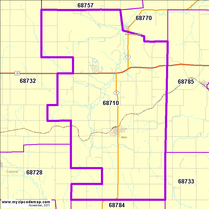 map of 68710